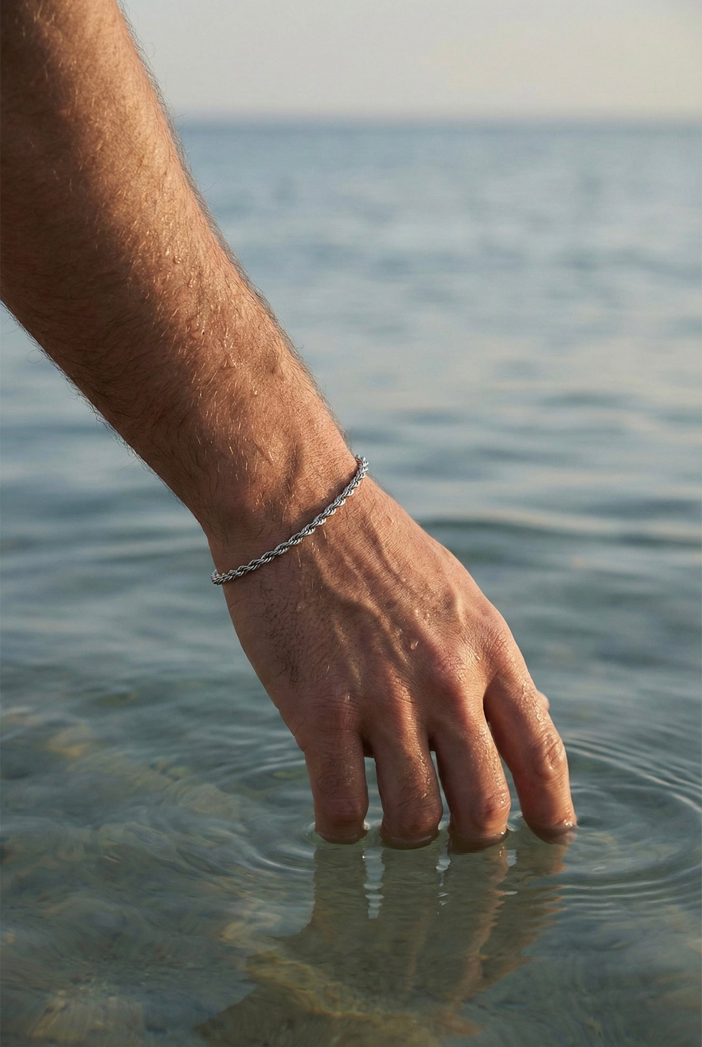 Mens silver bracelet stainless steel chain waterproof non toxic mens jewelry minimalist durable everyday bracelet free shipping fast delivery